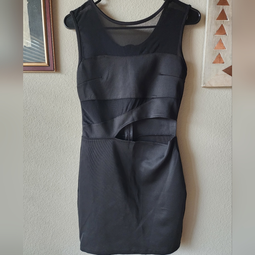 Black Bodycon Cutout Dress